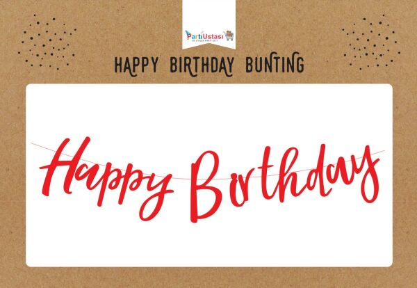 KOREOGRAFİ HAPPY BİRTHDAY BANNER KIRMIZI