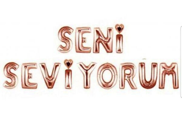 SET SENİ SEVİYORUM FOLYO BALON ROZ GOLD