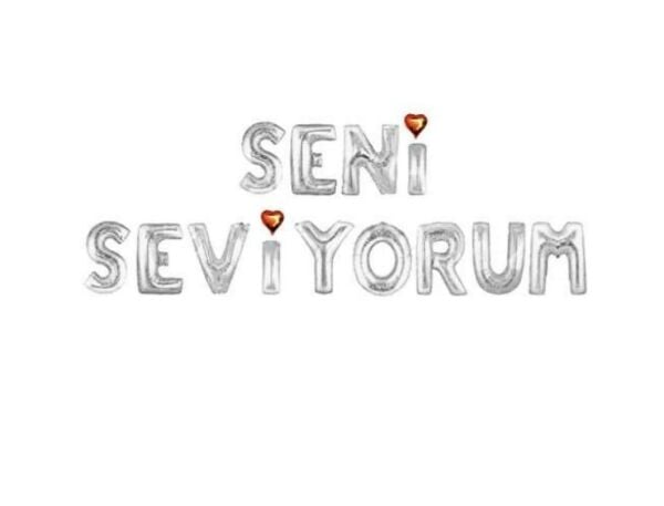 SET SENİ SEVİYORUM FOLYO BALON GÜMÜŞ