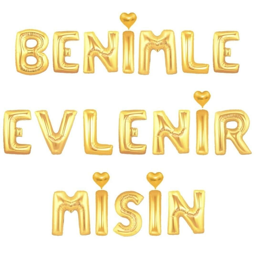 SET BENİMLE EVLENİRMİSİN FOYLO BALON ALTIN