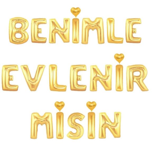 SET BENİMLE EVLENİRMİSİN FOYLO BALON ALTIN