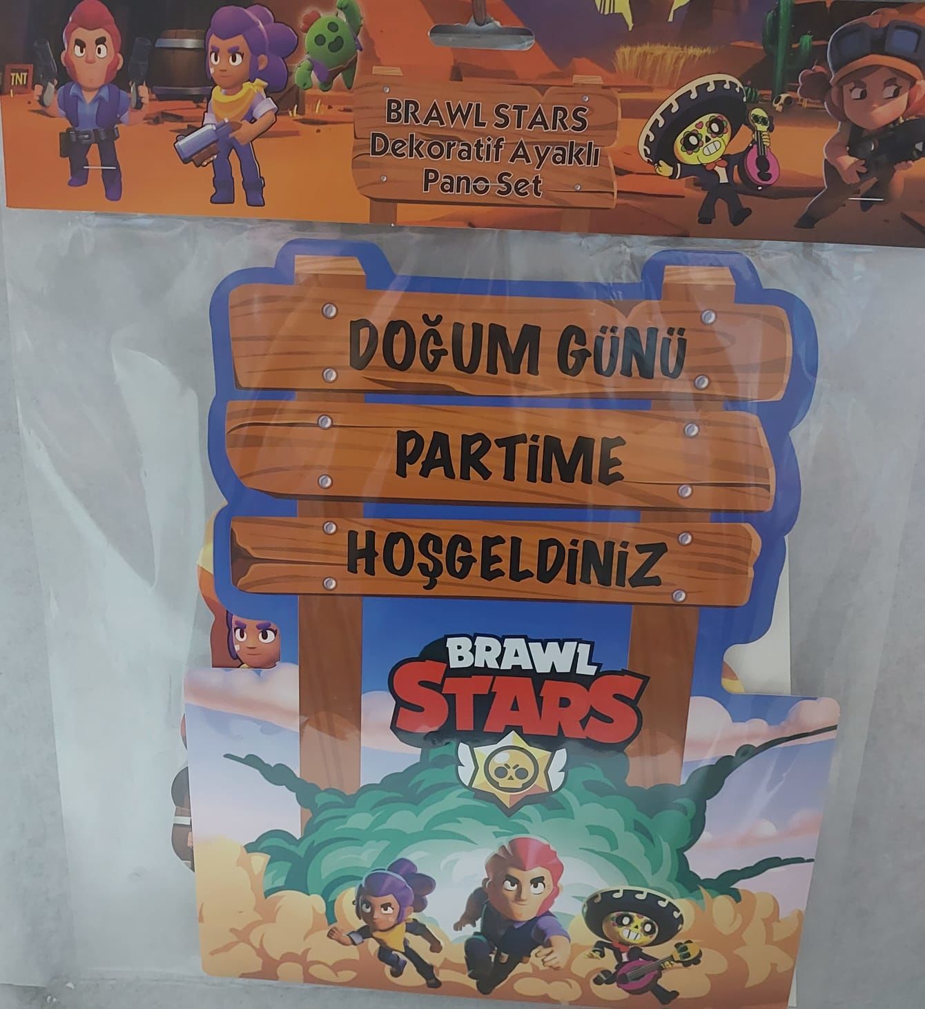 DEKORATİF AYAKLI 5'Lİ PANO SET  BRAWL STARS