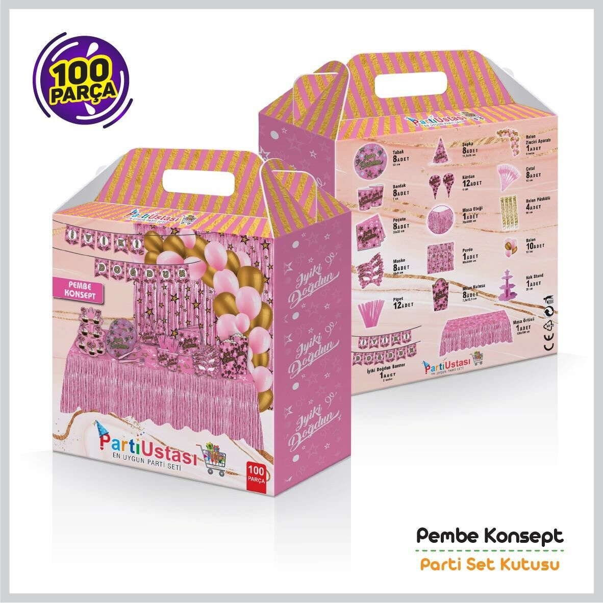 PARTİ SETİ İYİ DOĞDUN PEMBE