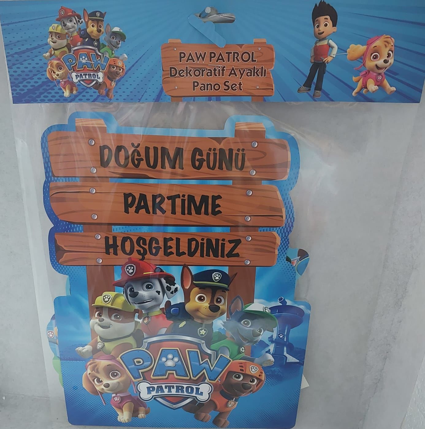 DEKORATİF AYAKLI 5'Lİ PANO SET PAW PATROL