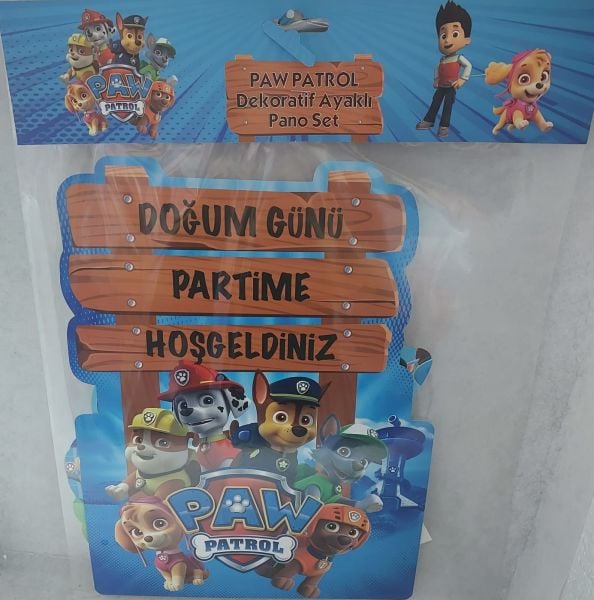 DEKORATİF AYAKLI 5'Lİ PANO SET PAW PATROL