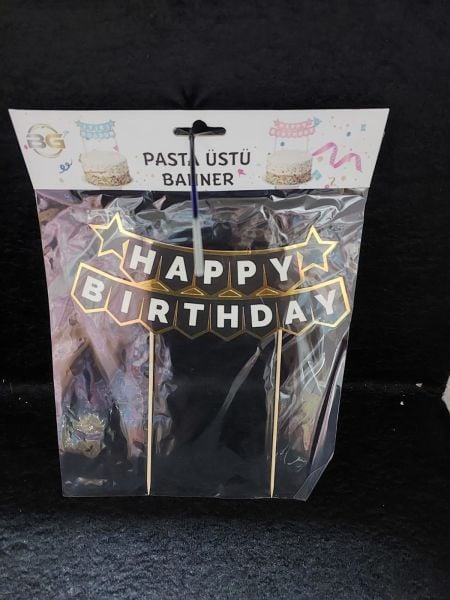 PASTA ÜSTÜ BANNIR HAPPY SIYAH GOLD