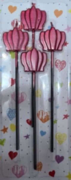MUM 15 CM KRALİÇE ÇUBUKLU KIRMIZI 4 LÜ