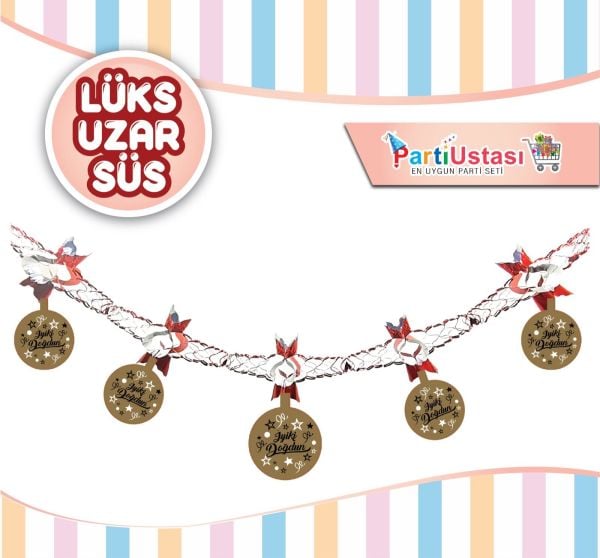 LÜKS UZAR SÜS İYİ Kİ DOĞDUN ALTIN