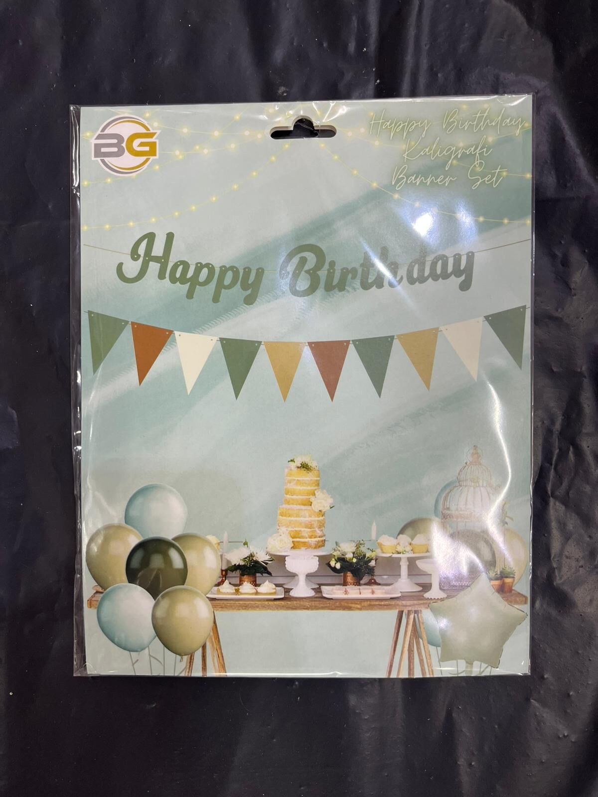 HAPPY BRITHDAY DUZ FLAMALI KALOGRAFİ YEŞİL