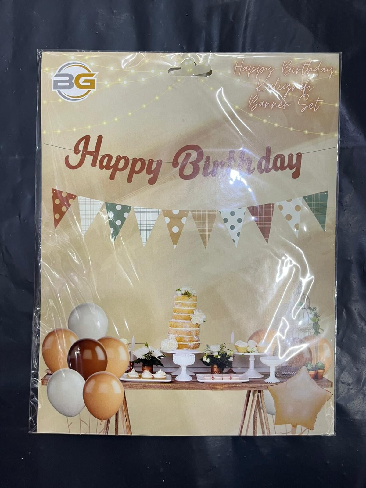HAPPY BRITHDAY PUANLI FLAMALI KALOGRAFİ KAHVE