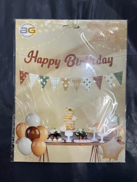 HAPPY BRITHDAY PUANLI FLAMALI KALOGRAFİ KAHVE