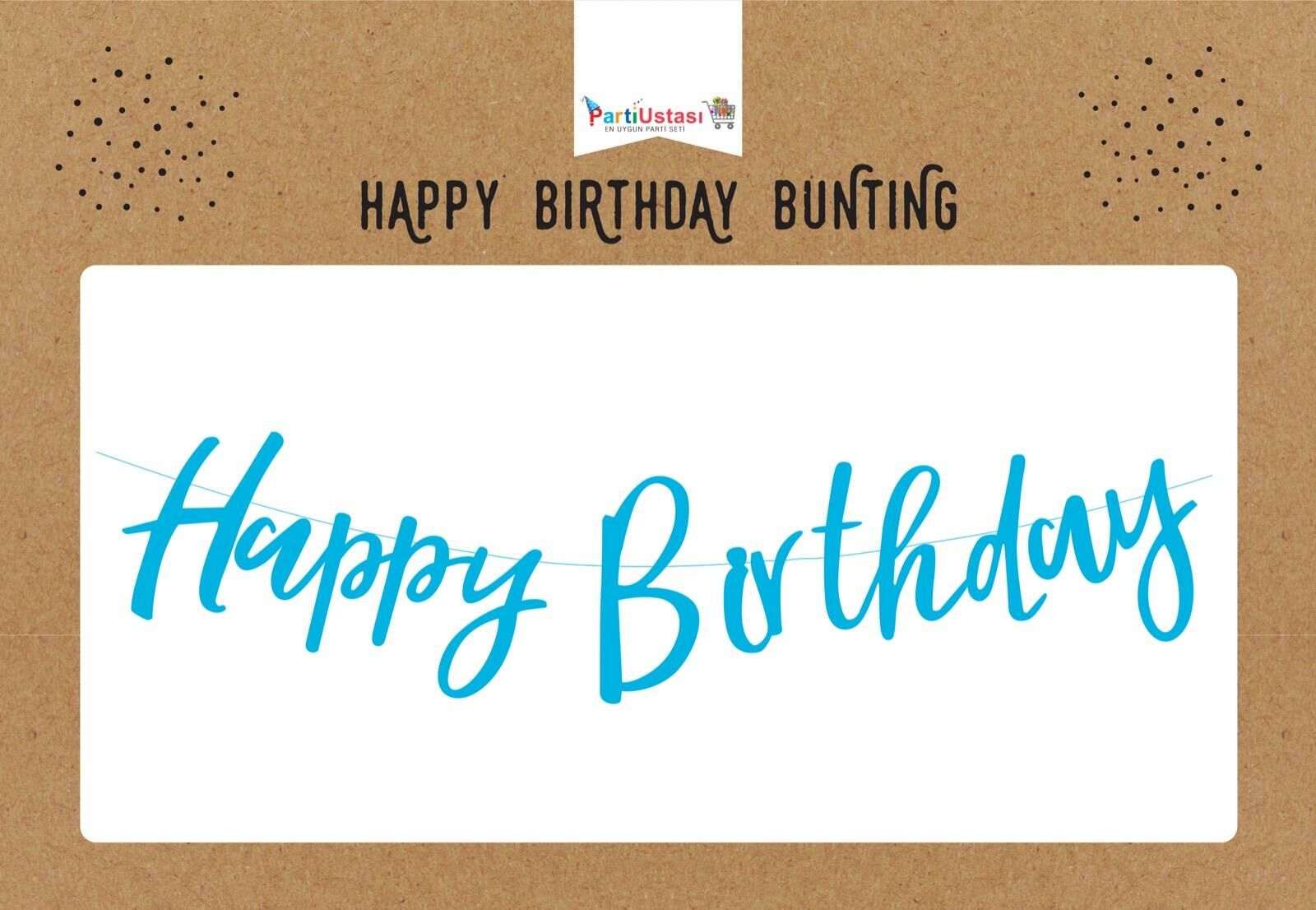 KOREOGRAFİ HAPPY BİRTHDAY BANNER MAVİ