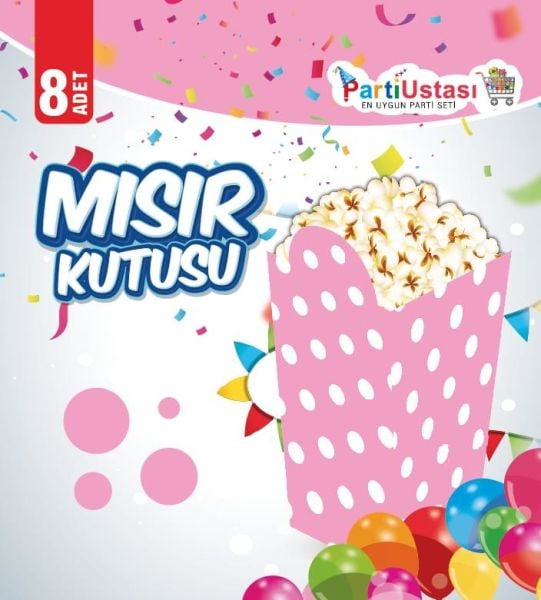 MISIR KUTUSU PEMBE PUAN 8 Lİ